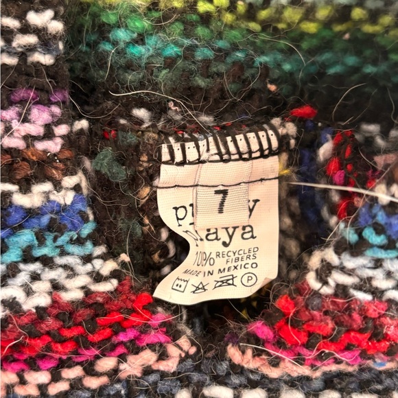 Multicolor Striped Knit Dog Hoodie - Cozy Pet Sweater - Picture 5 of 7